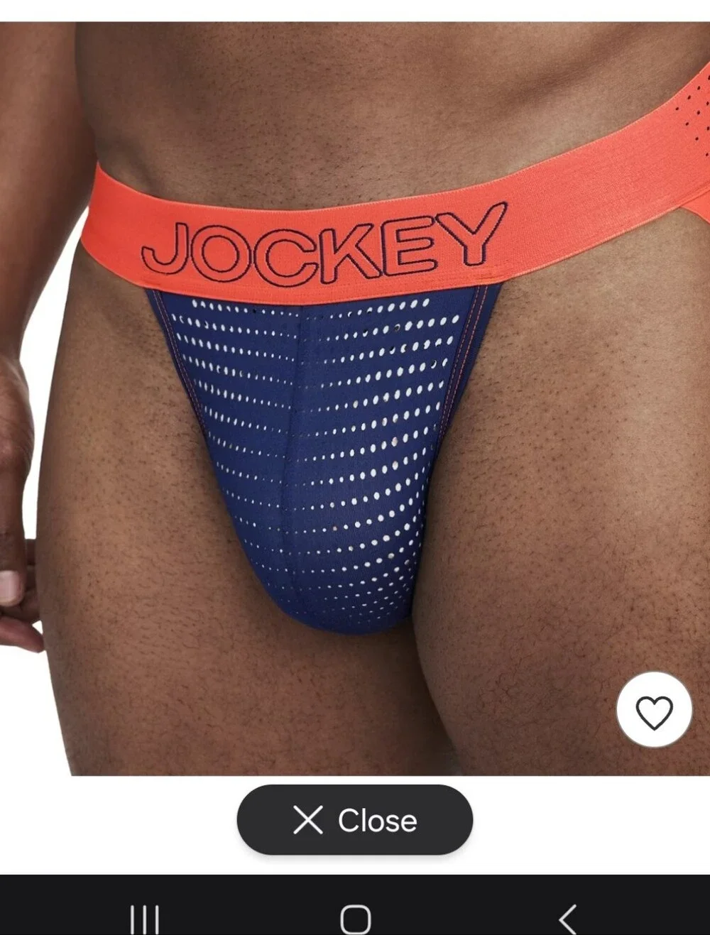 Jockey Men's VentraCool Air Jock Strap - Majestic Blue/Orange XL (38-40)
